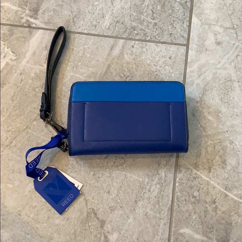 Blue Reed wristlet/wallet
